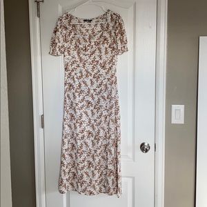 Puff Sleeve Ruched Dress